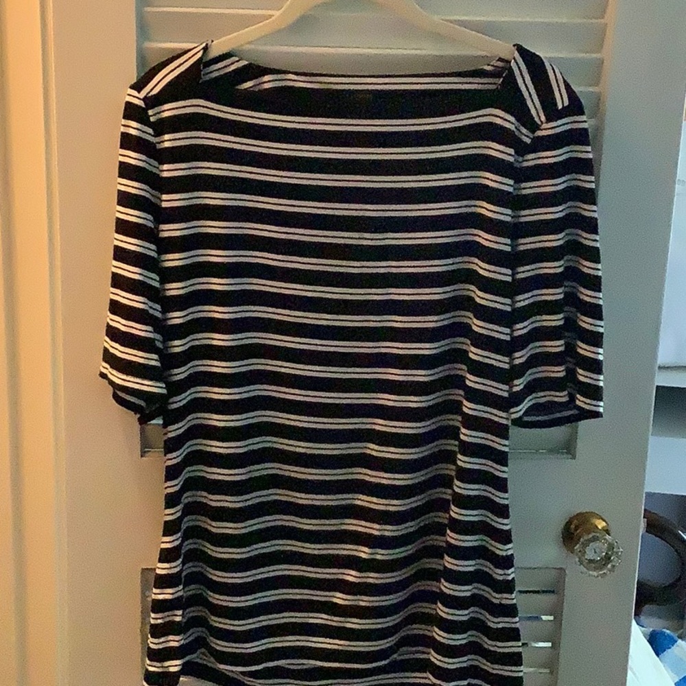 Black and white striped top